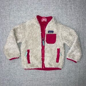 Patagonia 2T fleece jacket with pink accents GUC (regular fleece wear)